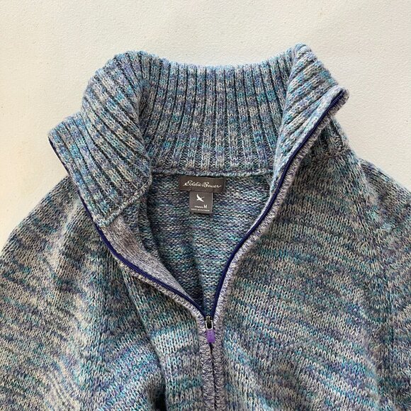 Eddie Bauer Cotton Blend Full Zip Sweater, Winter Warm Comfort, Women's Size M - Picture 5 of 11